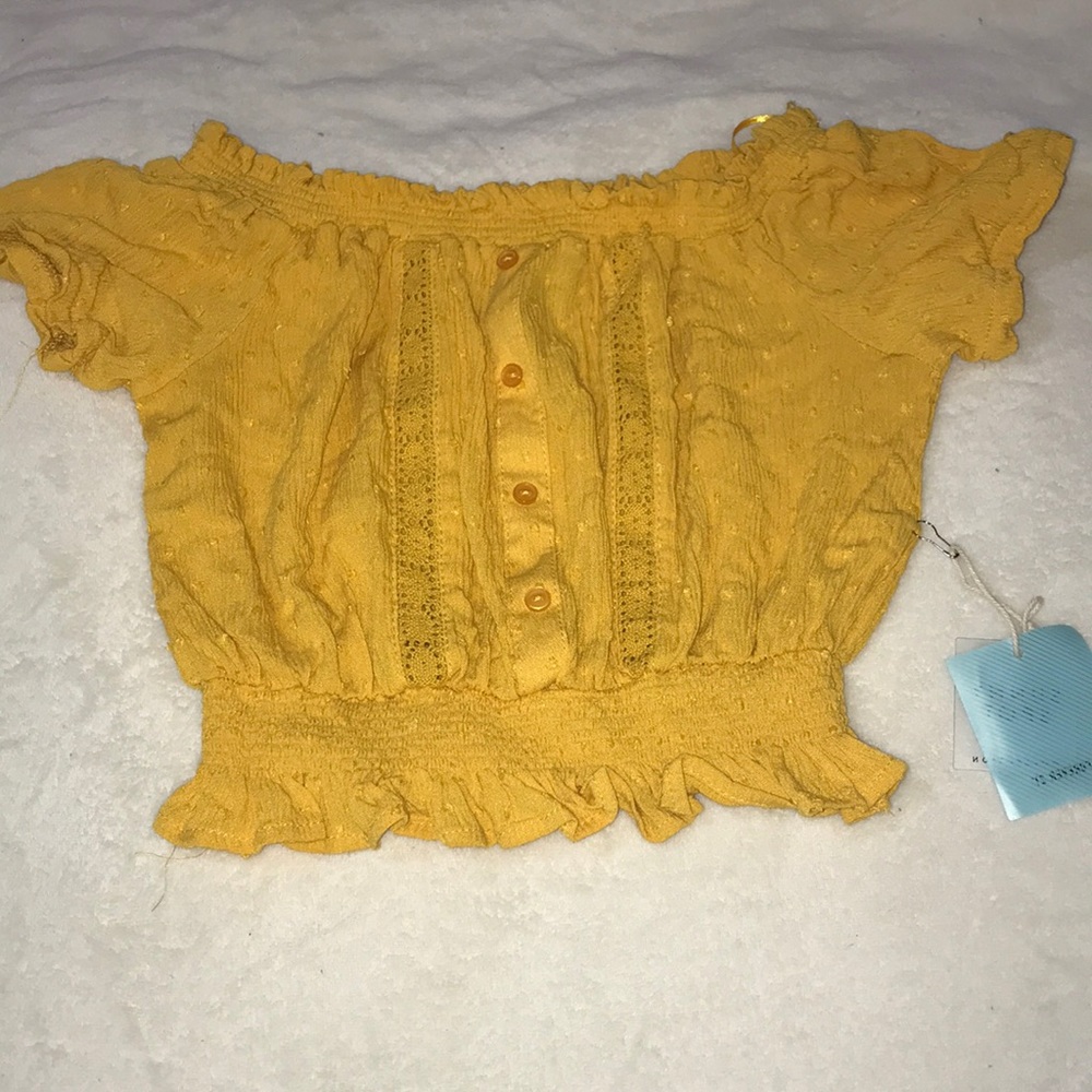 Yellow off the shoulder top